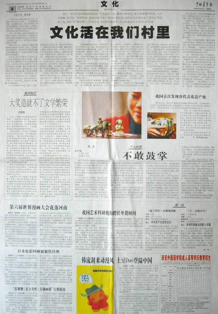 《中国青年报》— 文化栏目