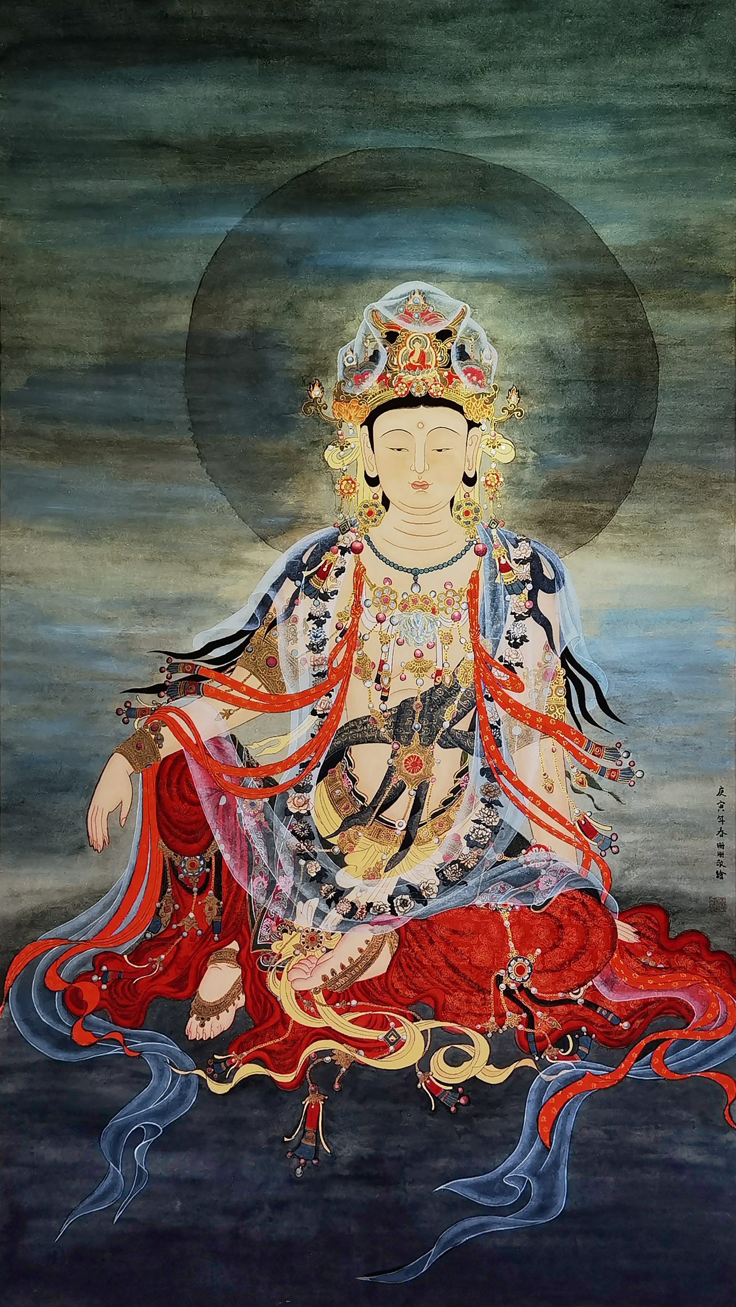 法海寺壁画-水月观音