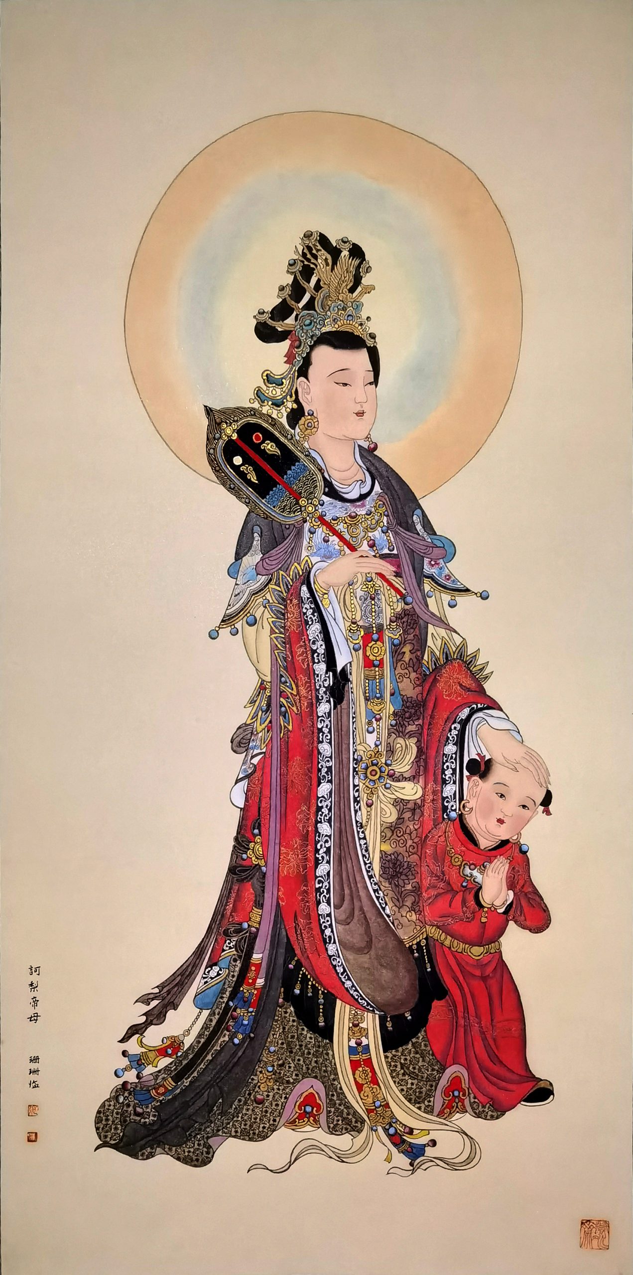 法画寺壁画-珂梨帝母