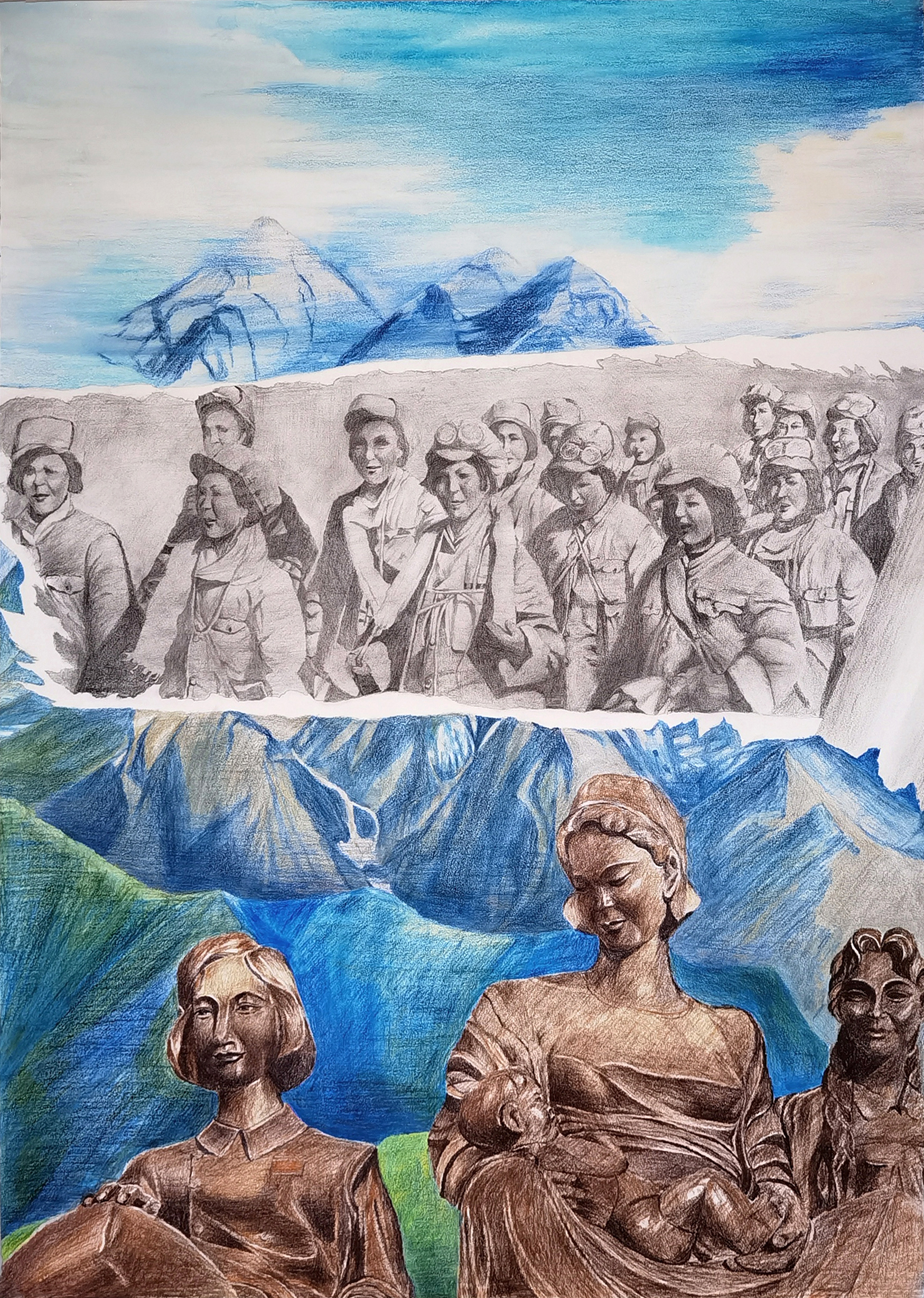 东方女性-现代人物-为了不能忘却组画